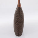 CELINE Macadam Canvas Tote Bag PVC Leather Brown Gold Auth 197781-3
