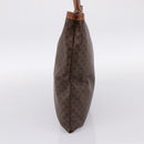 CELINE Macadam Canvas Tote Bag PVC Leather Brown Gold Auth 197781-4