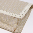 Christian Dior Trotter Canvas Hand Bag Gold Auth 197782SAM-18