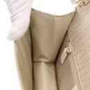 Christian Dior Trotter Canvas Hand Bag Gold Auth 197782SAM-22