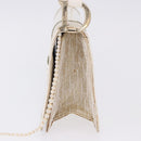 Christian Dior Trotter Canvas Hand Bag Gold Auth 197782SAM-4