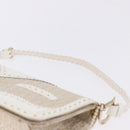 Christian Dior Trotter Canvas Hand Bag Gold Auth 197782SAM-15