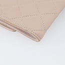 CHANEL Matelasse 2.55 Accessory Pouch Lamb Skin Pink Gold CC Auth 197784V-11