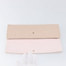 CHANEL Matelasse 2.55 Accessory Pouch Lamb Skin Pink Gold CC Auth 197784V-13