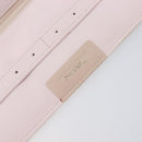 CHANEL Matelasse 2.55 Accessory Pouch Lamb Skin Pink Gold CC Auth 197784V-15