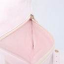 CHANEL Matelasse 2.55 Accessory Pouch Lamb Skin Pink Gold CC Auth 197784V-18