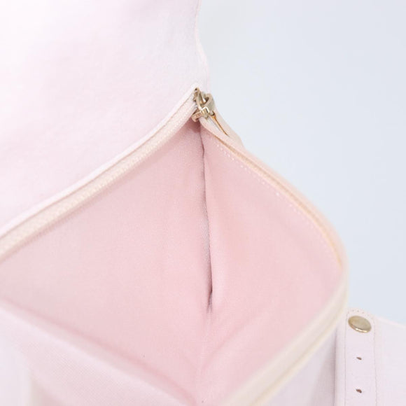 CHANEL Matelasse 2.55 Accessory Pouch Lamb Skin Pink Gold CC Auth 197784V