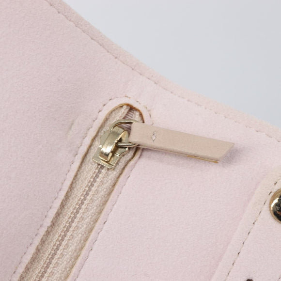 CHANEL Matelasse 2.55 Accessory Pouch Lamb Skin Pink Gold CC Auth 197784V