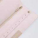 CHANEL Matelasse 2.55 Accessory Pouch Lamb Skin Pink Gold CC Auth 197784V-22