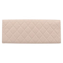 CHANEL Matelasse 2.55 Accessory Pouch Lamb Skin Pink Gold CC Auth 197784V-3