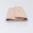CHANEL Matelasse 2.55 Accessory Pouch Lamb Skin Pink Gold CC Auth 197784V-4