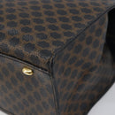 CELINE Macadam Canvas Hand Bag PVC Leather Black Gold Auth 197786A-8