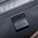 CELINE Macadam Canvas Hand Bag PVC Leather Black Gold Auth 197786A-18