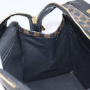 CELINE Macadam Canvas Hand Bag PVC Leather Black Gold Auth 197786A-19
