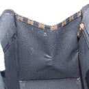 CELINE Macadam Canvas Hand Bag PVC Leather Black Gold Auth 197786A-20