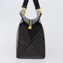 CELINE Macadam Canvas Hand Bag PVC Leather Black Gold Auth 197786A-3