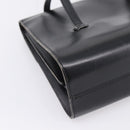 Christian Dior Hand Bag Leather Black Gold Auth 197791-13