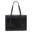 Christian Dior Hand Bag Leather Black Gold Auth 197791-3