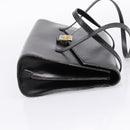 Christian Dior Hand Bag Leather Black Gold Auth 197791-5