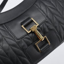 GUCCI Jackie Shoulder Bag Leather Black Gold 001 4128 Auth 197798V-14