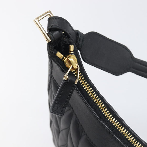 GUCCI Jackie Shoulder Bag Leather Black Gold 001 4128 Auth 197798V