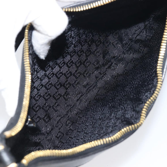 GUCCI Jackie Shoulder Bag Leather Black Gold 001 4128 Auth 197798V