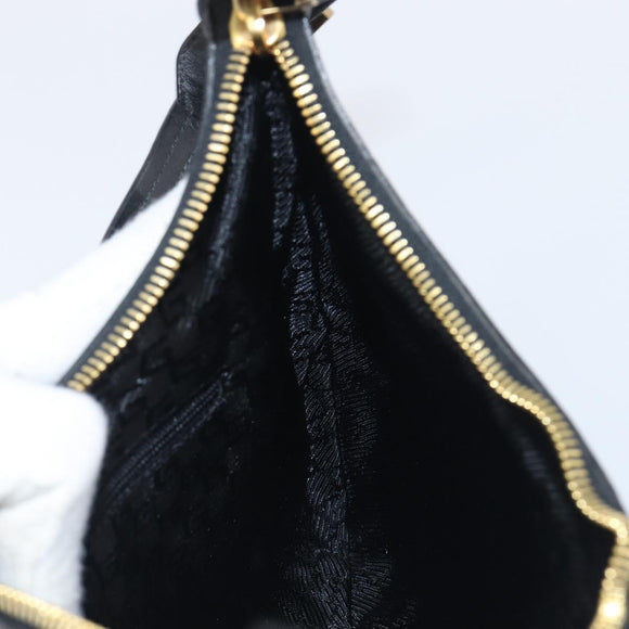 GUCCI Jackie Shoulder Bag Leather Black Gold 001 4128 Auth 197798V
