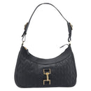 GUCCI Jackie Shoulder Bag Leather Black Gold 001 4128 Auth 197798V-2