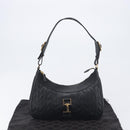 GUCCI Jackie Shoulder Bag Leather Black Gold 001 4128 Auth 197798V-24