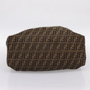 FENDI Zucca Canvas Tote Bag Nylon Brown Black Auth 197800-9