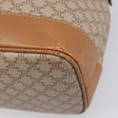 CELINE Macadam Canvas Shoulder Bag PVC Beige Gold Auth 197804-15