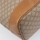 CELINE Macadam Canvas Shoulder Bag PVC Beige Gold Auth 197804-16