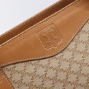 CELINE Macadam Canvas Shoulder Bag PVC Beige Gold Auth 197804-17