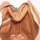 CELINE Macadam Canvas Shoulder Bag PVC Beige Gold Auth 197804-19