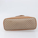 CELINE Macadam Canvas Shoulder Bag PVC Beige Gold Auth 197804-5