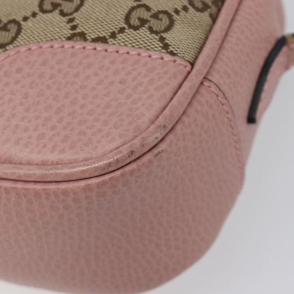 GUCCI GG Canvas Shoulder Bag Beige Gold 449413 Auth 197806A