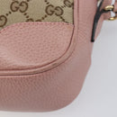 GUCCI GG Canvas Shoulder Bag Beige Gold 449413 Auth 197806A-13