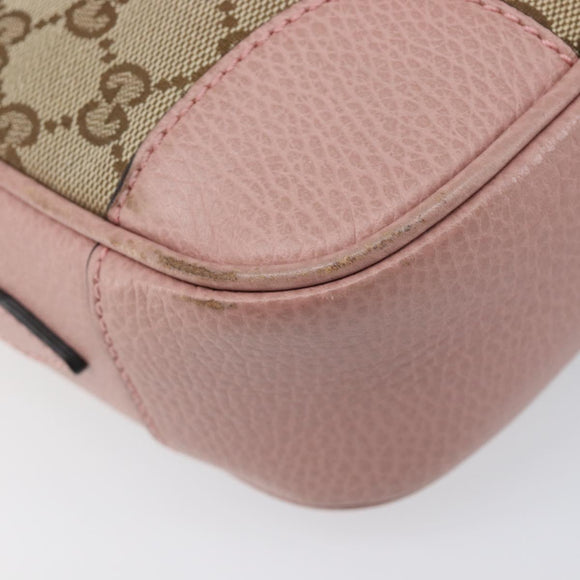 GUCCI GG Canvas Shoulder Bag Beige Gold 449413 Auth 197806A