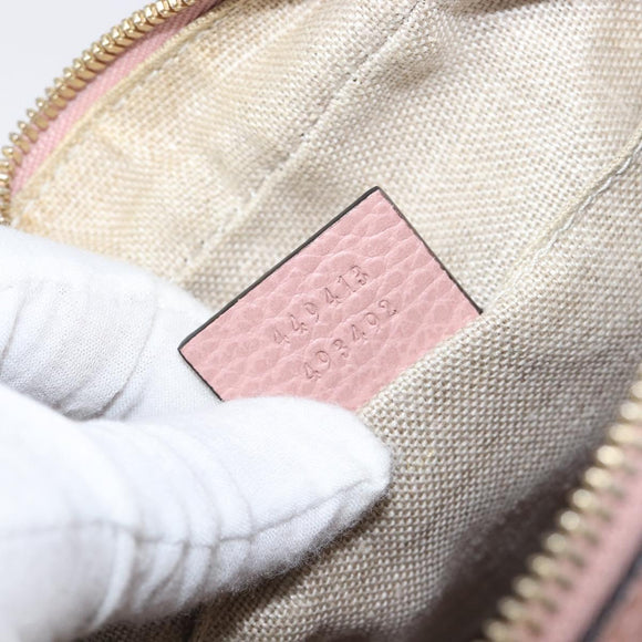GUCCI GG Canvas Shoulder Bag Beige Gold 449413 Auth 197806A