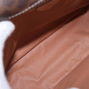 CELINE Macadam Canvas Shoulder Bag PVC Leather Brown Gold Auth 197808V-19