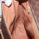 CELINE Macadam Canvas Shoulder Bag PVC Leather Brown Gold Auth 197808V-21