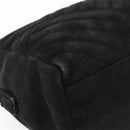 PRADA Hand Bag Suede Black Gold Auth 197809-9