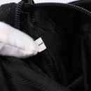 PRADA Hand Bag Suede Black Gold Auth 197809-12