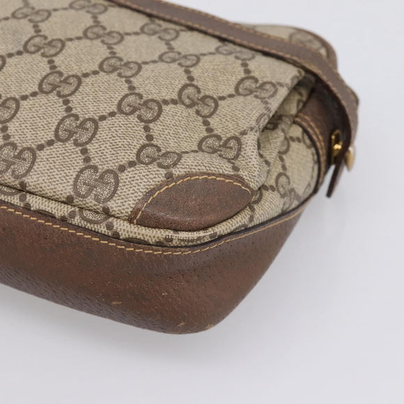 GUCCI GG Supreme Shoulder Bag PVC Beige Gold 007 90 0017 Auth 197810