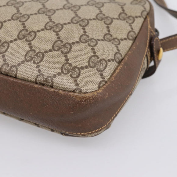 GUCCI GG Supreme Shoulder Bag PVC Beige Gold 007 90 0017 Auth 197810