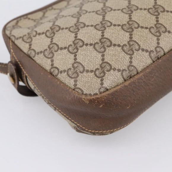 GUCCI GG Supreme Shoulder Bag PVC Beige Gold 007 90 0017 Auth 197810