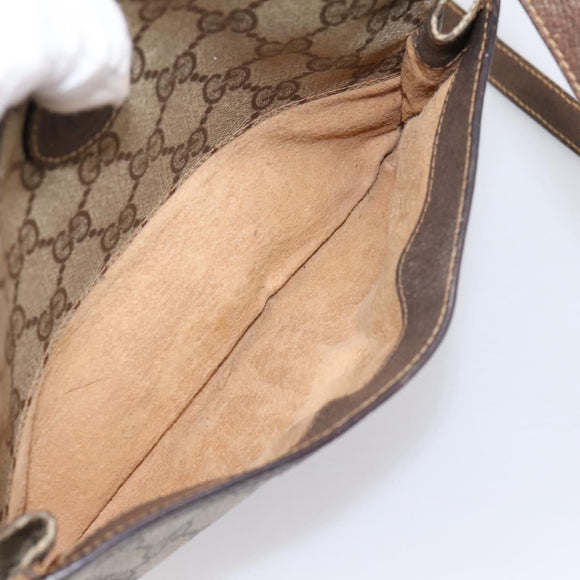 GUCCI GG Supreme Shoulder Bag PVC Beige Gold 007 90 0017 Auth 197810
