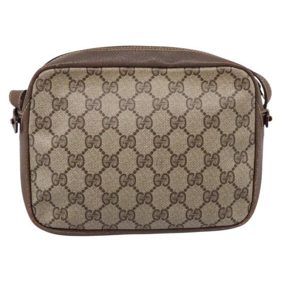 GUCCI GG Supreme Shoulder Bag PVC Beige Gold 007 90 0017 Auth 197810