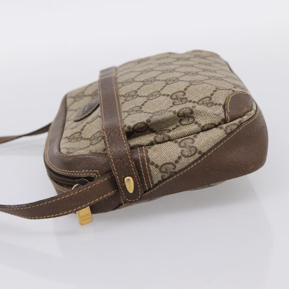 GUCCI GG Supreme Shoulder Bag PVC Beige Gold 007 90 0017 Auth 197810