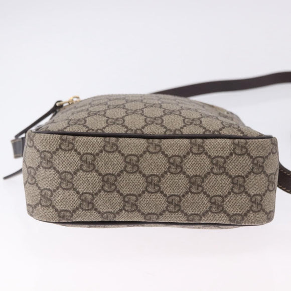 GUCCI GG Supreme Shoulder Bag PVC Beige Gold 233268 Auth 197812